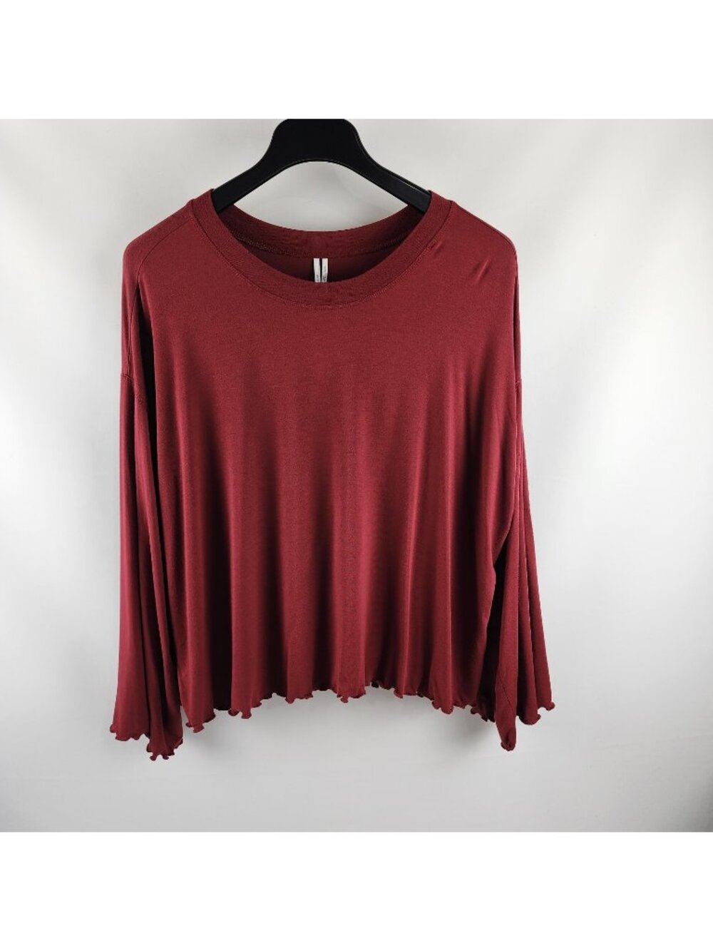 Anthropologie Shirt Womens Large Rust Maroon Tunic Top